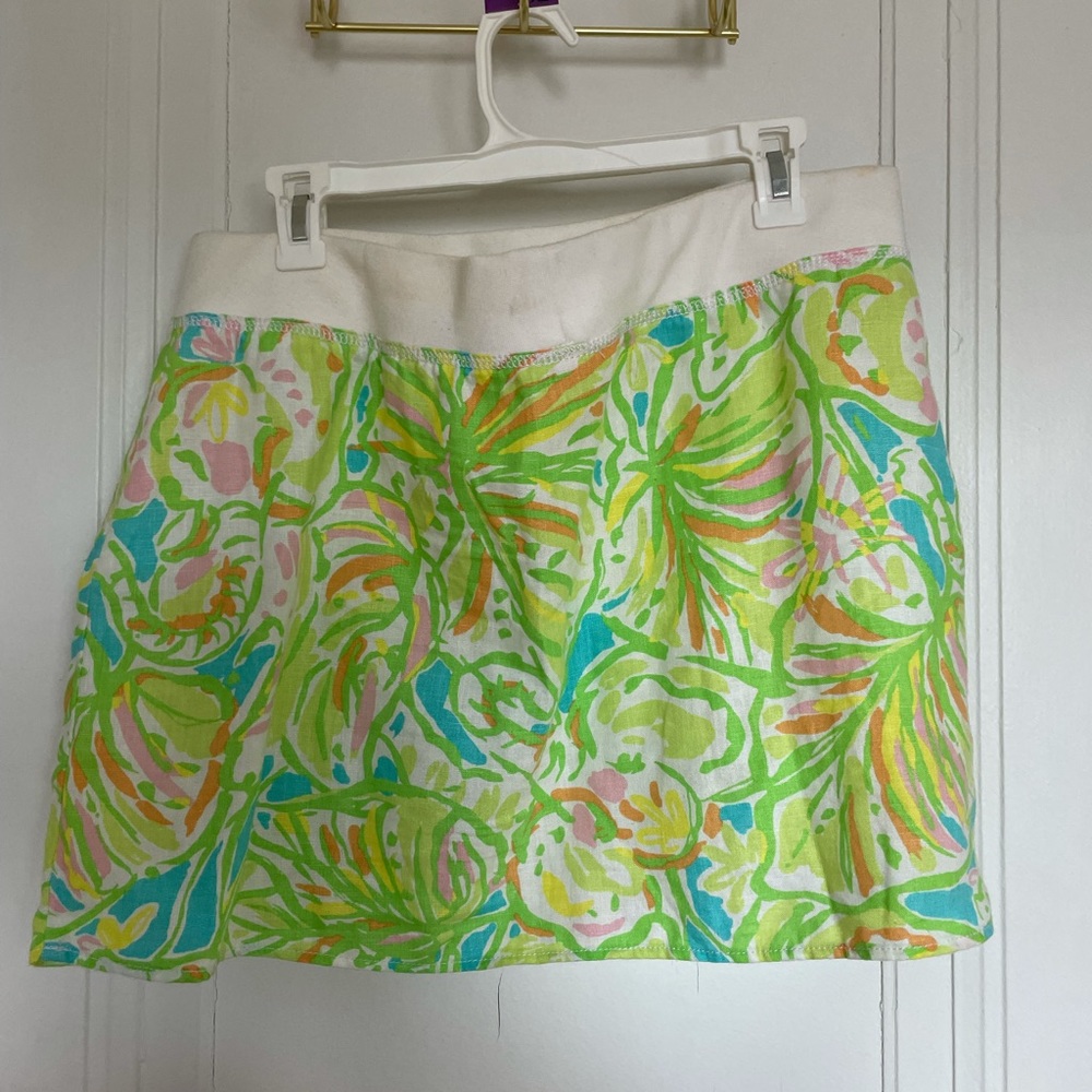 Lilly Pulitzer Pull On Skirt. Elephant Ear, L - Picture 3 of 5